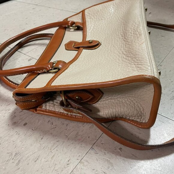 Vintage DOONEY & BOURKE All Weather Leather Bag Pebbled w/ Top Handles Crossbody - Picture 11 of 15